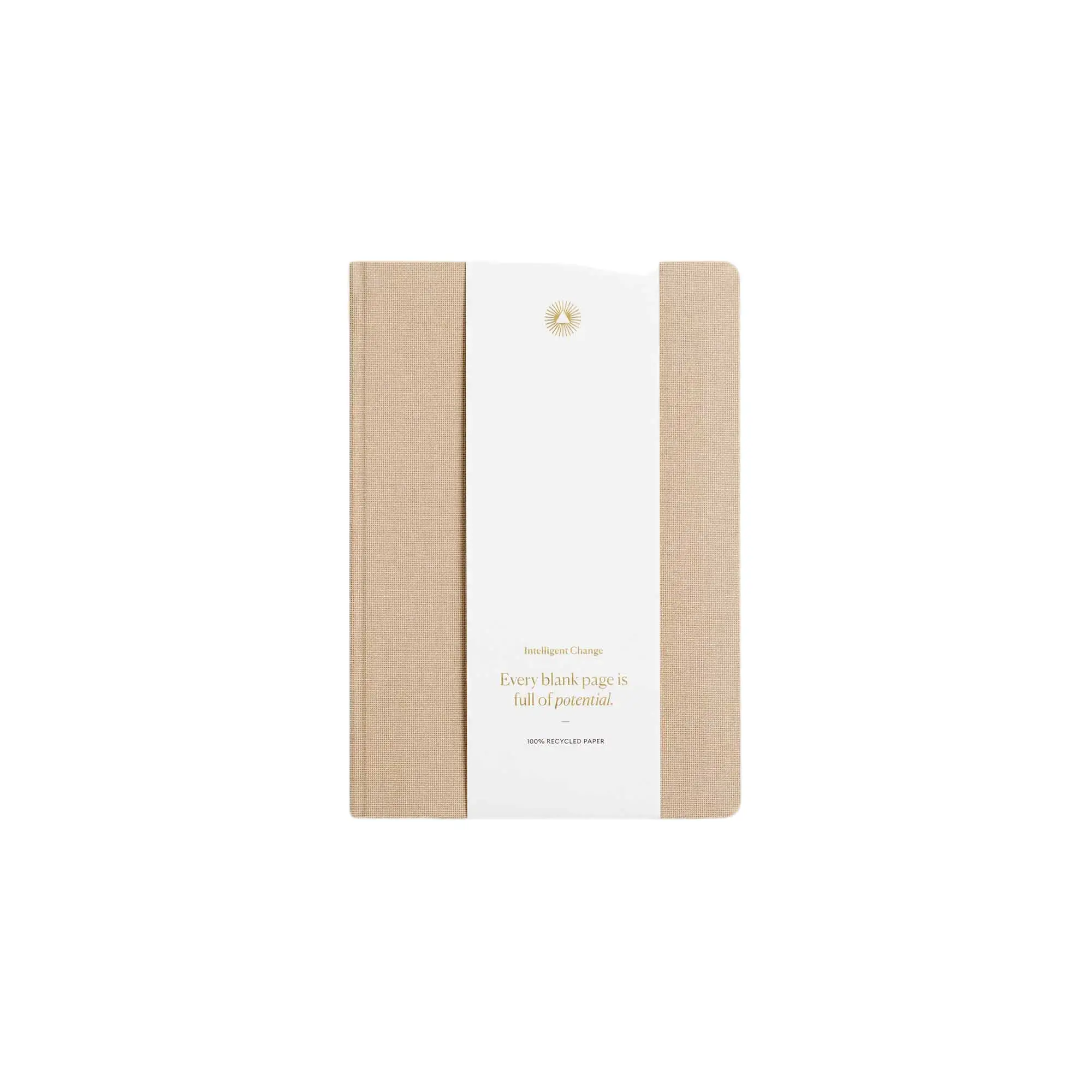 Premium Beige Notebook - 100% Recycled Smooth Paper - FSC Certified