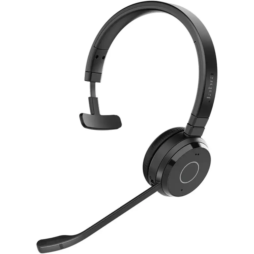 Jabra Evolve 65 TE Wireless On-Ear Single-Sided Mono Headset - 270° Flexible Boom, Unidirectional Mic, High-Quality Audio, Unified Communications