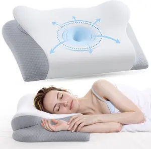 Cuitlyi Cooling Cervical Neck Pillow – Adjustable Ergonomic Memory Foam Neck Support Pillow for Neck Pain Relief, Breathable Cooling Design with Removable Pillowcase, Wellness Gift summerwins