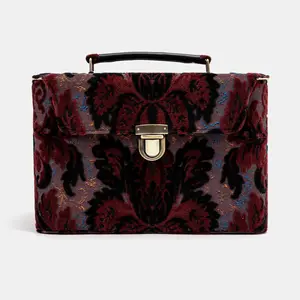 Burnout Velvet Revival Sephia Josephine Large Train Case