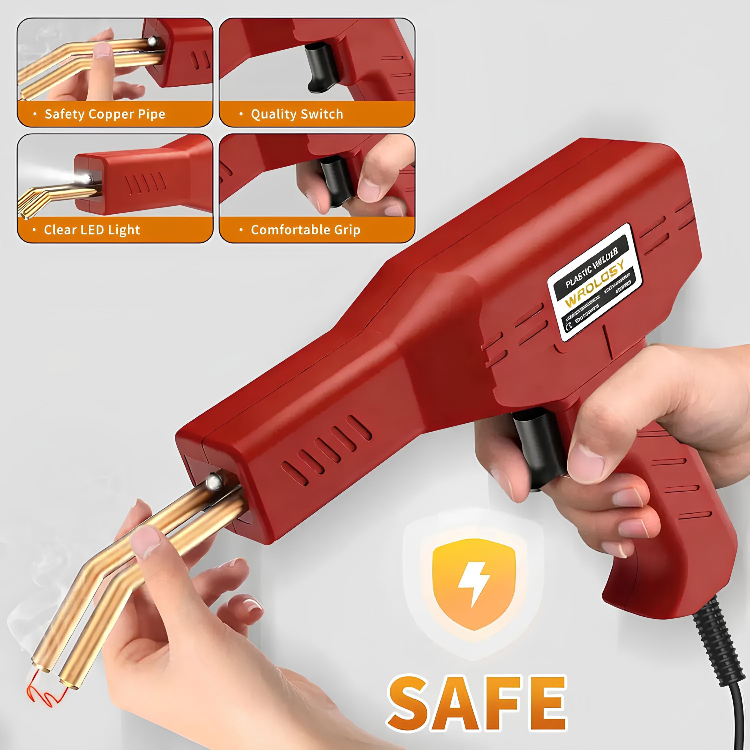 Plastic Welder 100W with 200PCS Hot Staples, Hot Staple Welding Gun with LED Light, Car Bumper Repair Kit for Plastic Crack Fix, Dashboard, Kayak, DIY Repair Tool Plastic Welder 100W with 200PCS Hot Staples, Hot Staple Welding Gun with LED Light, Car Bumper Repair Kit for Plastic Crack Fix, Dashboard, Kayak, DIY Repair Tool