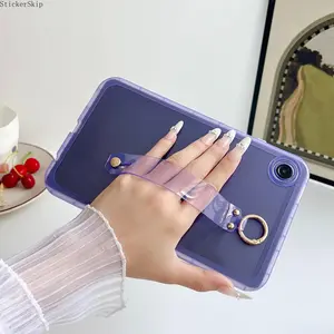 2026 Transparent Wristband Tablet Case, Anti-Drop Shockproof Clear Protective Cover, Slim Lightweight Protector Compatible with Samsung Galaxy Tab A9+, A7 Lite, S7 S8, Portable Full Protection Shell, Stylish Accessory for Daily Use, Travel and Outdoor