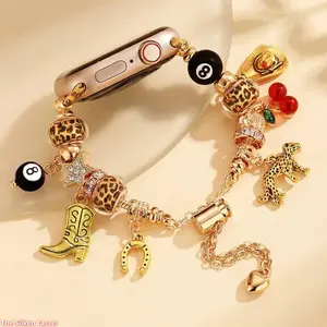 Bohemian Style Charm Pendant Bracelet Band, Vintage Fashion Smart Watch Strap Compatible With Apple Watch 38-49mm, Fits Ultra 1/2/3 And SE Series, Stylish Accessory For Daily Casual Travel And Party Wear (No watch)