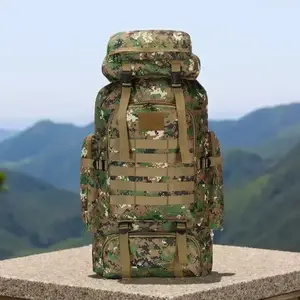 Heavy Duty 80L Hiking Backpack - Tactical Mountaineering Climb Bag for Outdoor Camping Travel