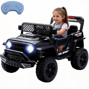 Kids Ride on Truck, 12V Battery Powered Electric Car for 2-4 Years, Remote Control Jeep with Rocking Function, Bluetooth, Spring Suspension for Off-Road, LED Lights.