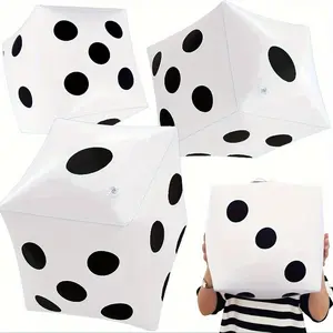 1pc Giant inflatable dice, fun giant large inflatable dice for indoor and outdoor board games, pool parties, lawn floor games for Halloween gifts, beach pool party games, inflatable dice