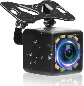 Car Backup Camera - 12 LED Night Vision, Waterproof Reverse Camera, 170°Wide View for Universal Cars, SUV, Trucks, RV - Power Cord, 6M Video Cable, Accessories