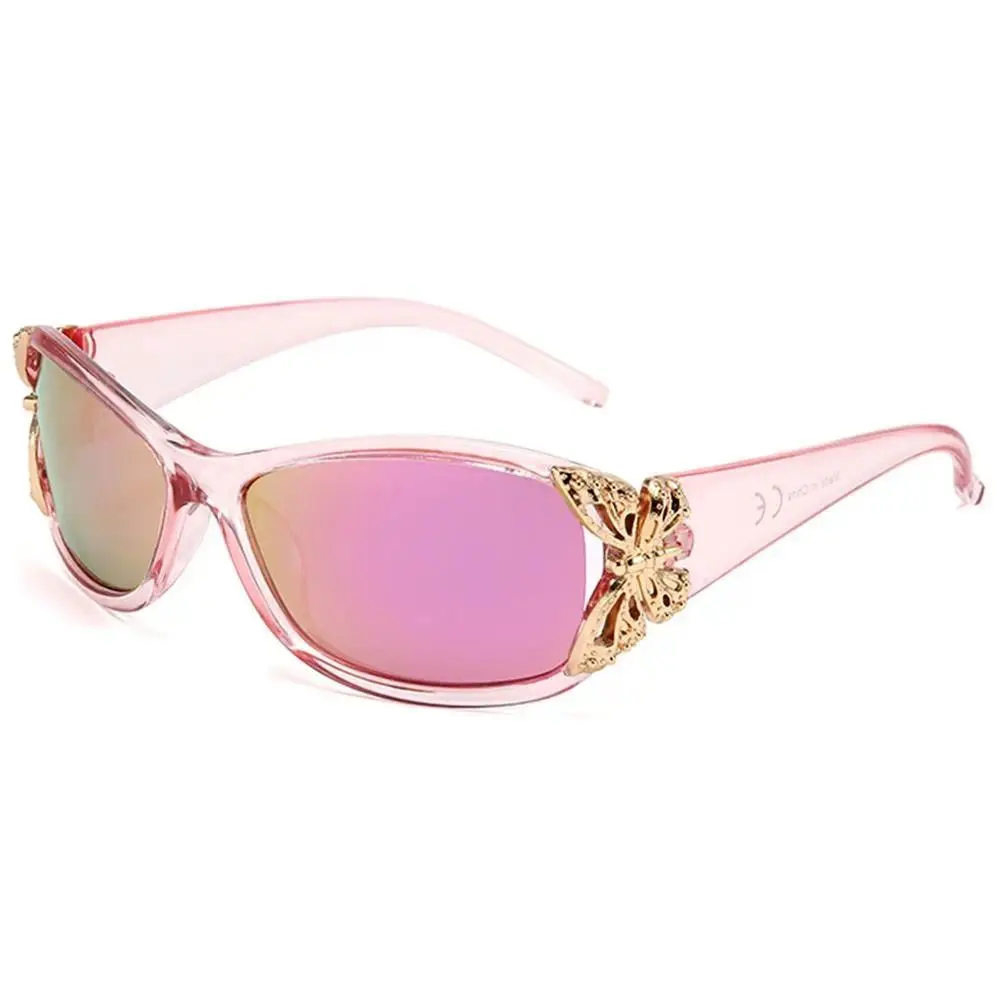 Retro Butterfly Wrap Around Sunglasses for Women & Men, Stylish PC & Metal Frame with Polarized Lenses, UV400 Protection, 135mm Temples, Polarized Glasses, Anti Uv Glasses, Cool Polarized Glasses
