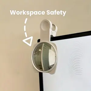 Privacy Anti-Peeping Convex Mirror, Adjustable Desk Mirror for Computer Monitors, Workplace Safety, Small Round Wide Angle Rearviewmirror