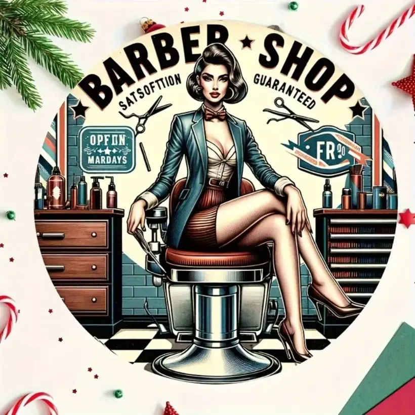 Stylish Aluminum Barber Shop Sign - Perfect for Salons, Home Offices & Cafés Humorous Gift for Barbers,