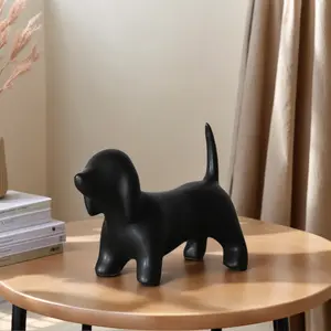 Dog Statue Ornament, Abstract Figure Sculpture, Elegant Home Decor Sculpture, Living Room Study Desk Display, Pet Memorial Gift for Dog Lovers