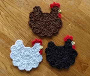 Fairy Chains Chicken Nest Crochet Coaster Set for Tableware