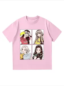 BP Jump 2025 Tees Pink Girls Band Clothing Adorable Anime Graphic T Shirts Summer High Quality Comfortable Y2K Tops