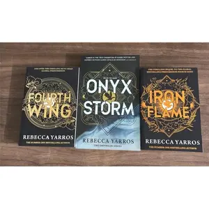 Onyx Storm + Iron Flame + Fourth wing by Rebecca Yarros 3 books set Paperback