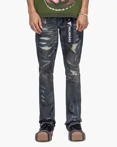 Fugitive Stacked Dirty Blue Jeans