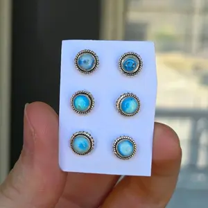 Golden Hills Turquoise Sterling Silver Earring Studs