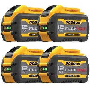 2-Pack 12.0Ah Replace for Dewalt 20V 60V Max Battery Compatible with DeWalt Flex-Volt DCB606 609 612 201 200 206 207 Apply to Dewalt Cordless Power Tools Heavy Duty Portable