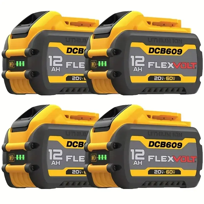 2Pack 12.0Ah 20V DCB606 Replacement For DeWalt 20V/60V MAX Battery Compatible wi...