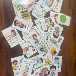 40 laminated flash cards for non verbal special kids, autism, ADHD, speech delay