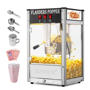 [TOP RATED - FLASH SALE] ROVSUN 8 oz Black Popcorn Machine Countertop