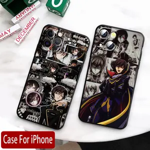 Anime Code Geass Lelouch Phone Case For Apple iPhone 14 13 12 11 SE XS XR X 7 8 6 mini Plus Pro MAX Soft Black Cover iPhone16case Premium Phone Case deals for you