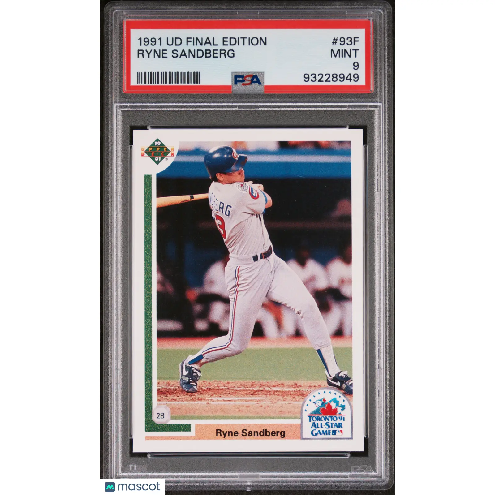 Ryne Sandberg PSA 1991 Upper Deck Final Edition #93F 9 93228949