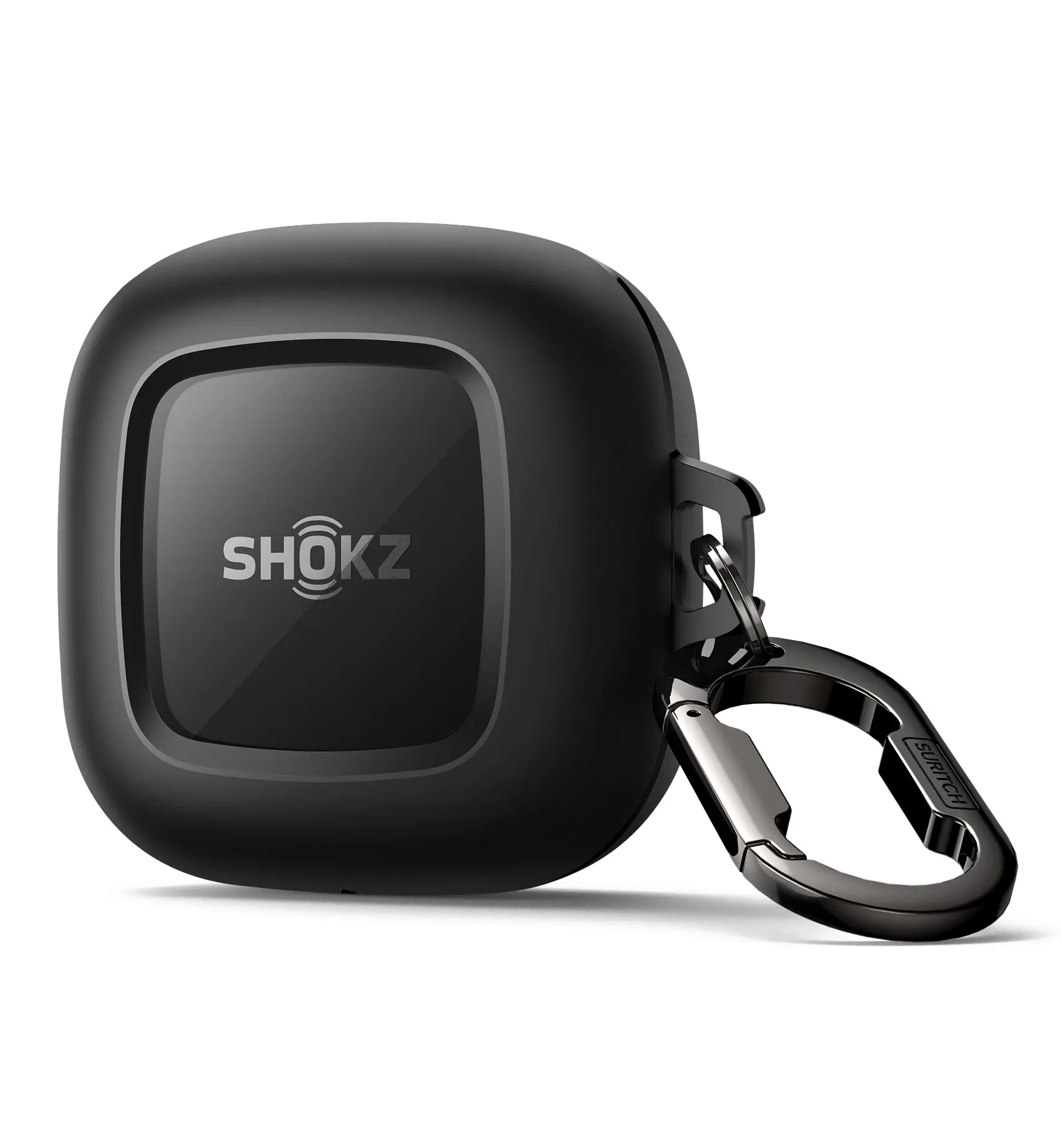 SURITCH for SHOKZ OpenFit Case Cover, Shockproof Magnetic Cases for SHOKZ OpenFit Open-Ear Earbuds True Wireless Bluetooth Headphones, Protective Cover with Magnetic Lid Lock & Carabiner[ONLY CASE, BUDS NOT INCLUDED]