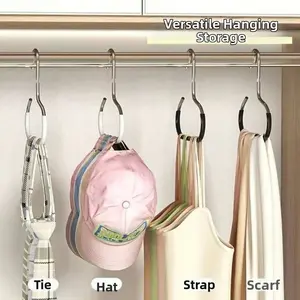 5 Round Ring Clothing Hangers, Multifunctional Home Closet Organizer, Hat Scarf Tie Bra Storage, Space Saving, Aesthetic Design