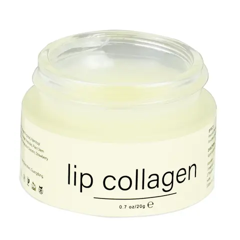 SUDAJI Collagen Peptide Melty Lip Mask - Gentle Overnight Moisture-Boosting Balm Gloss with Vitamin E & PDRN Serum for Dry Lips, Strawberry Flavored, 0.7 oz, Treatment for Adults, Lip Treatment, Peptides