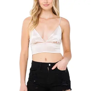 Sabrina Top -Adjustable strap Deep V-neckline Elastic band *Model info*  Wearing a small size  Height:5 9 Bust:34C Waist:24" Hip:35" Fabric Contents:  95% POLYESTER 5% SPAN