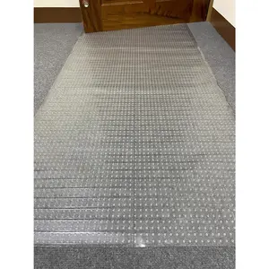 Clear Vinyl Doorway Carpet Protector Mat, Waterproof Rug Cover for Entryways, Spill & Dirt Protection – Trim-to-Fit, 2'2" x 3'