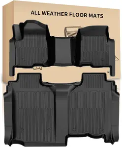 Car Floor Mats for 2019-2025 Chevy Silverado/GMC Sierra 1500/2500HD/3500HD Crew Cab, Front Bench Seat, Excludes 2019 1500 Crew Cab With Rear Underseat Storage Box, Protects Interiors