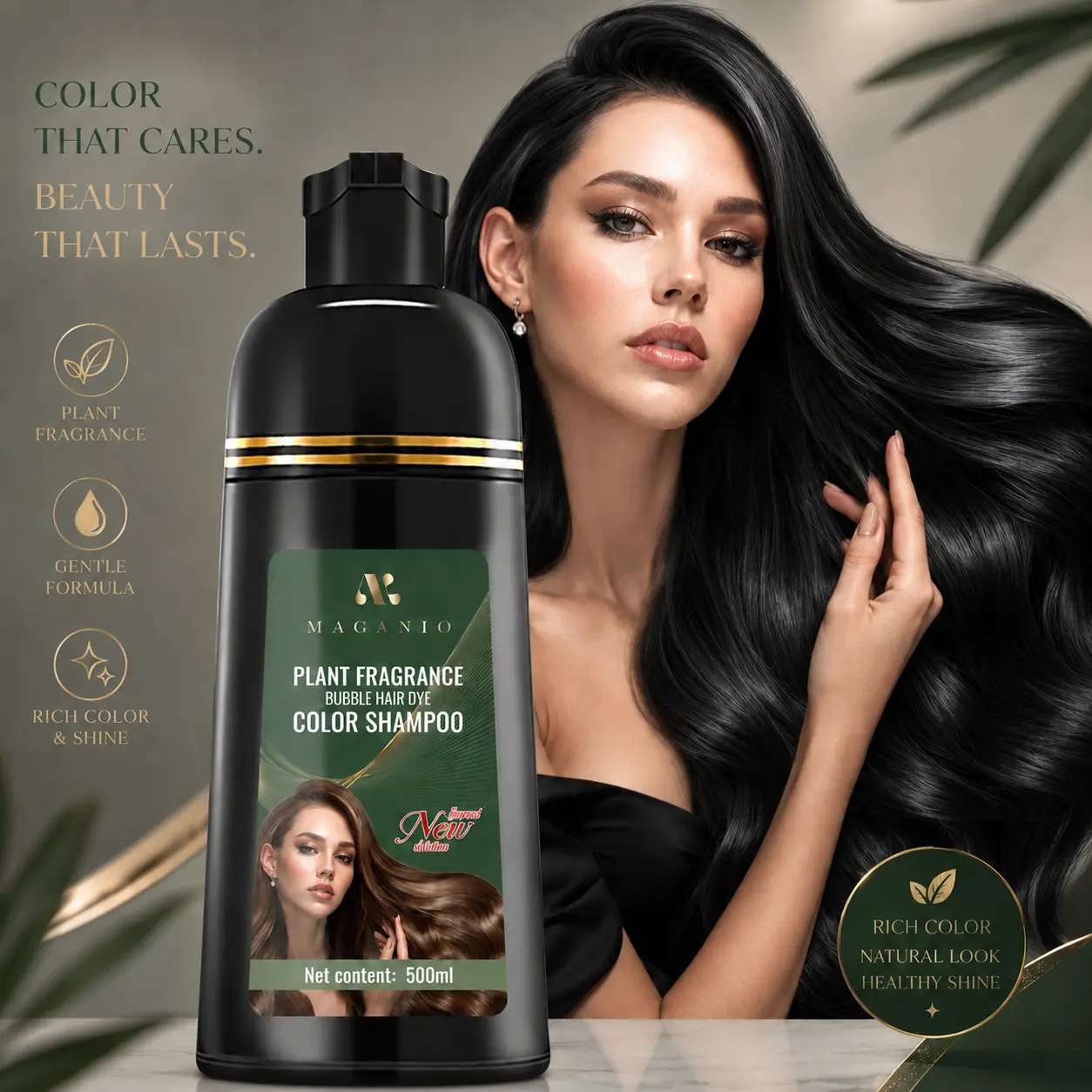 Maganio Plant Fragrance Bubble Hair Color Shampoo