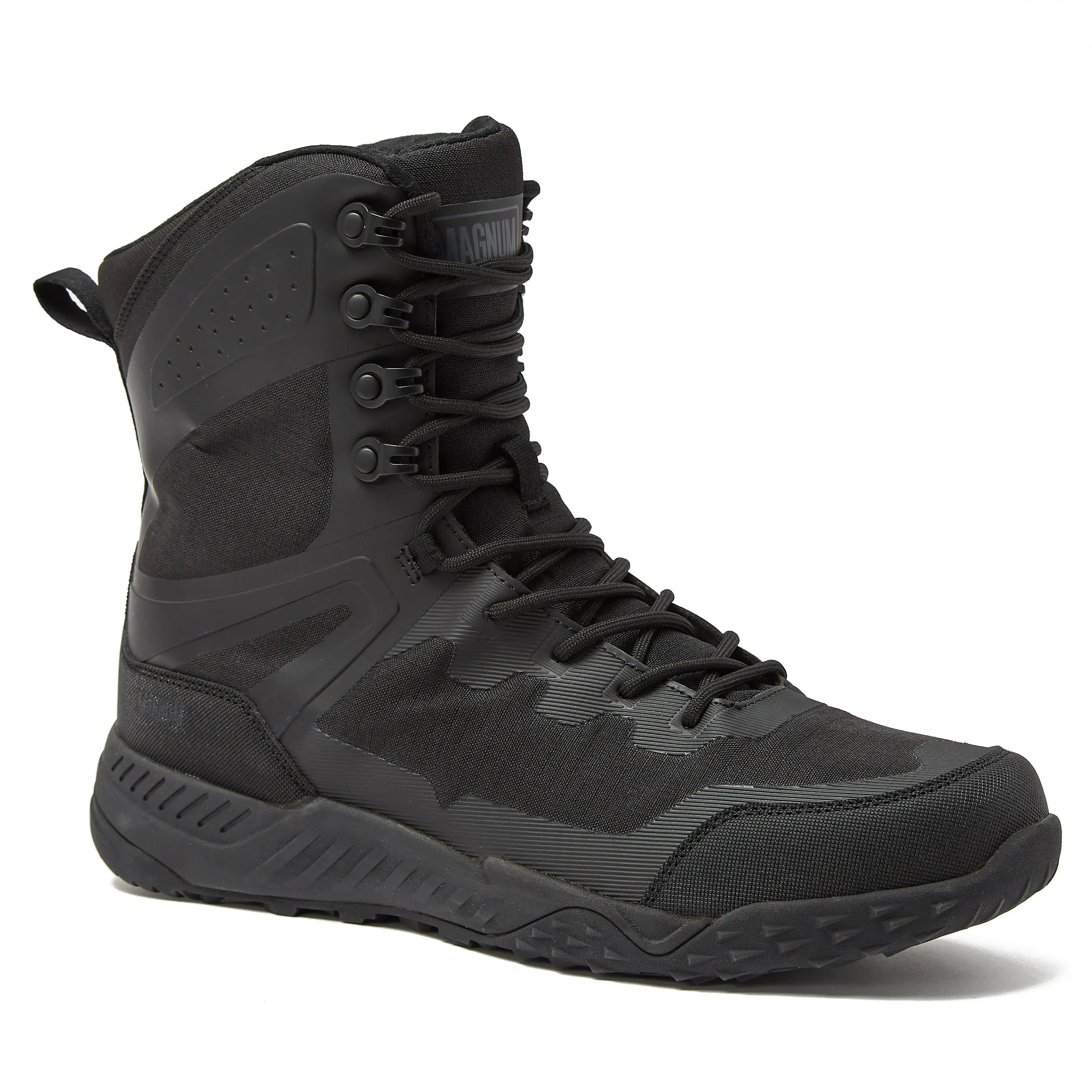 Men's Ultima High Side Zip Safety Boot, Mesh Upper, Welded PU Construction, High Abrasion Resistance, Lightweight Rubber Outsole Work Footwear