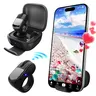 ZOZVO Bluetooth-2.4G Dual-Mode Air Finger Ring Mouse, Mobile Phone Accessory for Selfie Control, PowerPoint Page Turner, Web Browsing, Tiktok Scrolling Ring，foriPhone/Android/PC,Remote Control for Camera/Video Recording/Kindle App (Black) Cellphone