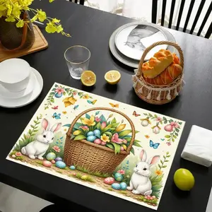 Modern Placemats Featuring Easter Design Perfect for Restaurant Kitchen Coffee Tables Dining Tables Home Decor Coasters Tableware