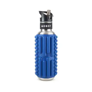 Grace MOBOT 27oz - Blue Steel - Drinkware Foam Roller Bottle for fitness, recovery, yoga, back pain reusable portable washable