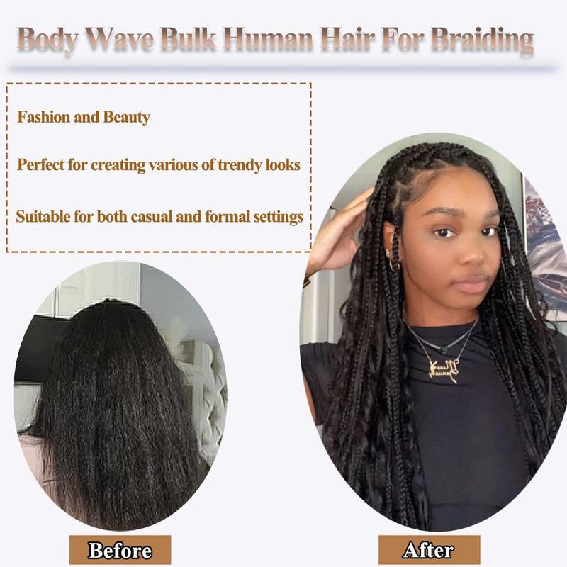 GK 100 Percent Human Hair Braiding Hair for Bohemian Knotless 100 G Braiding Human Hair Bulk No Weft Body Wave Natural Black (18 Inch, Body Wave) GK 100 Percent Human Hair Braiding Hair for Bohemian Knotless 100 G Braiding Human Hair Bulk No Weft Body Wave Natural Black (18 Inch, Body Wave)