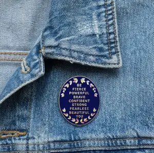 Self-Love Empowerment Pin - Alloy Daily Affirmation Backpack Decor Inspirational Gift for Women