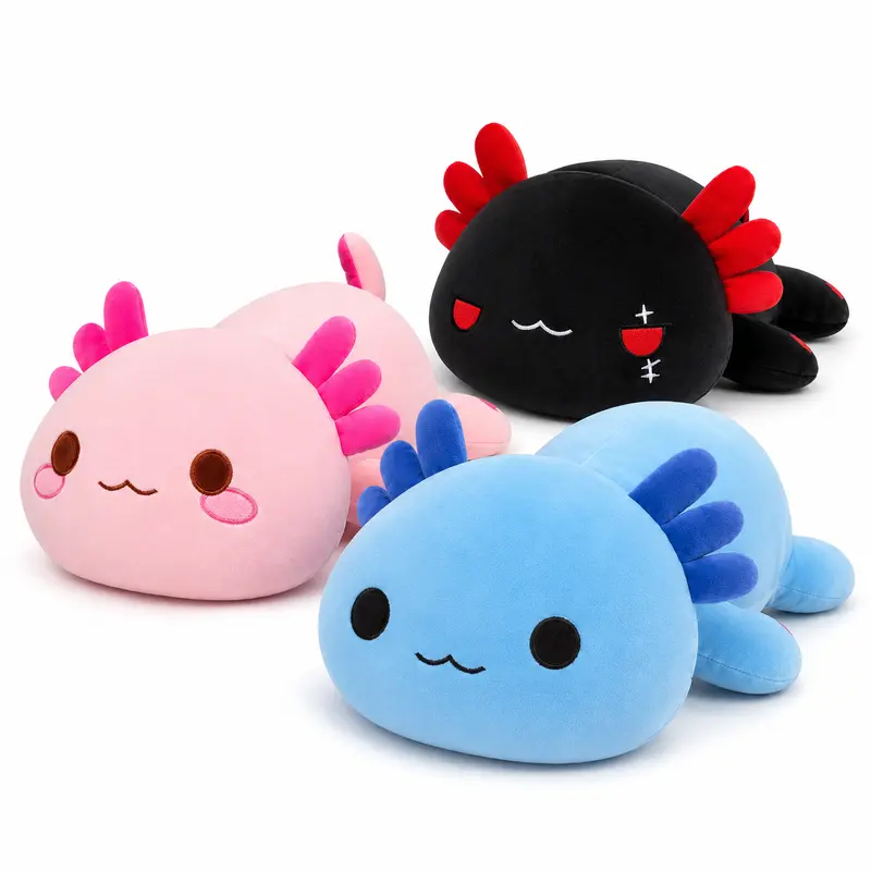 CHUBBYJOY Kawaii Squishy Axolotl Plushie Stuffed Toy, Unisex 12in-50cm/20in Ultra-Soft Short Plush with PP Cotton Filling, Aesthetic Room Plush for Kids & Adults, Valentine’s Day Gift