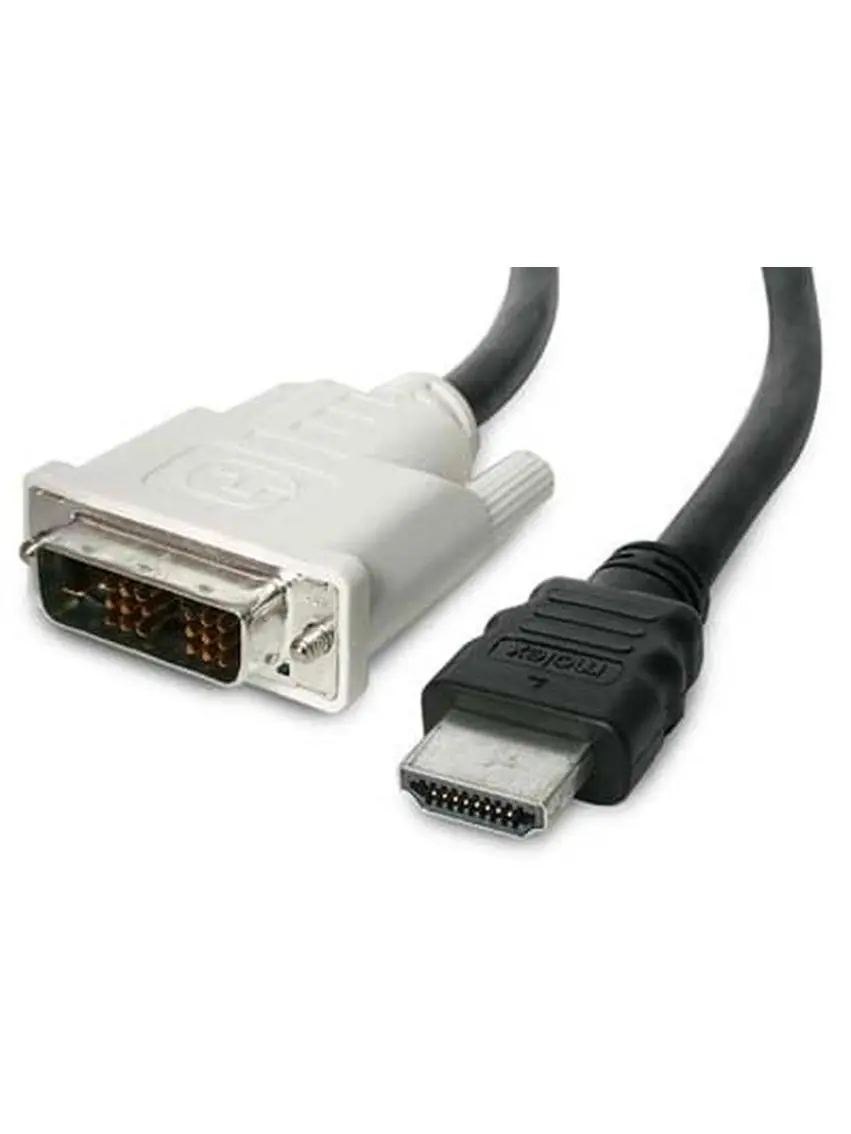 Startech 6 ft HDMI to DVI Digital Video Cable (M/M) - High Bandwidth Video, Single-Cable Multi-Channel Audio for HDTV, Plasma TV, LCD TV, Projectors, DVDs, Plug-and-Play Accessories, Free Lifetime Tech Support for A/V Set Up