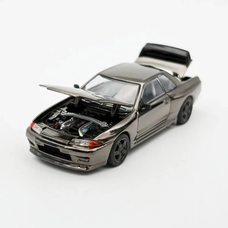 Nissan Sykline R32 GT-R DARK CHROME PRDC002 POP RACE 1:64 DIECAST MODEL