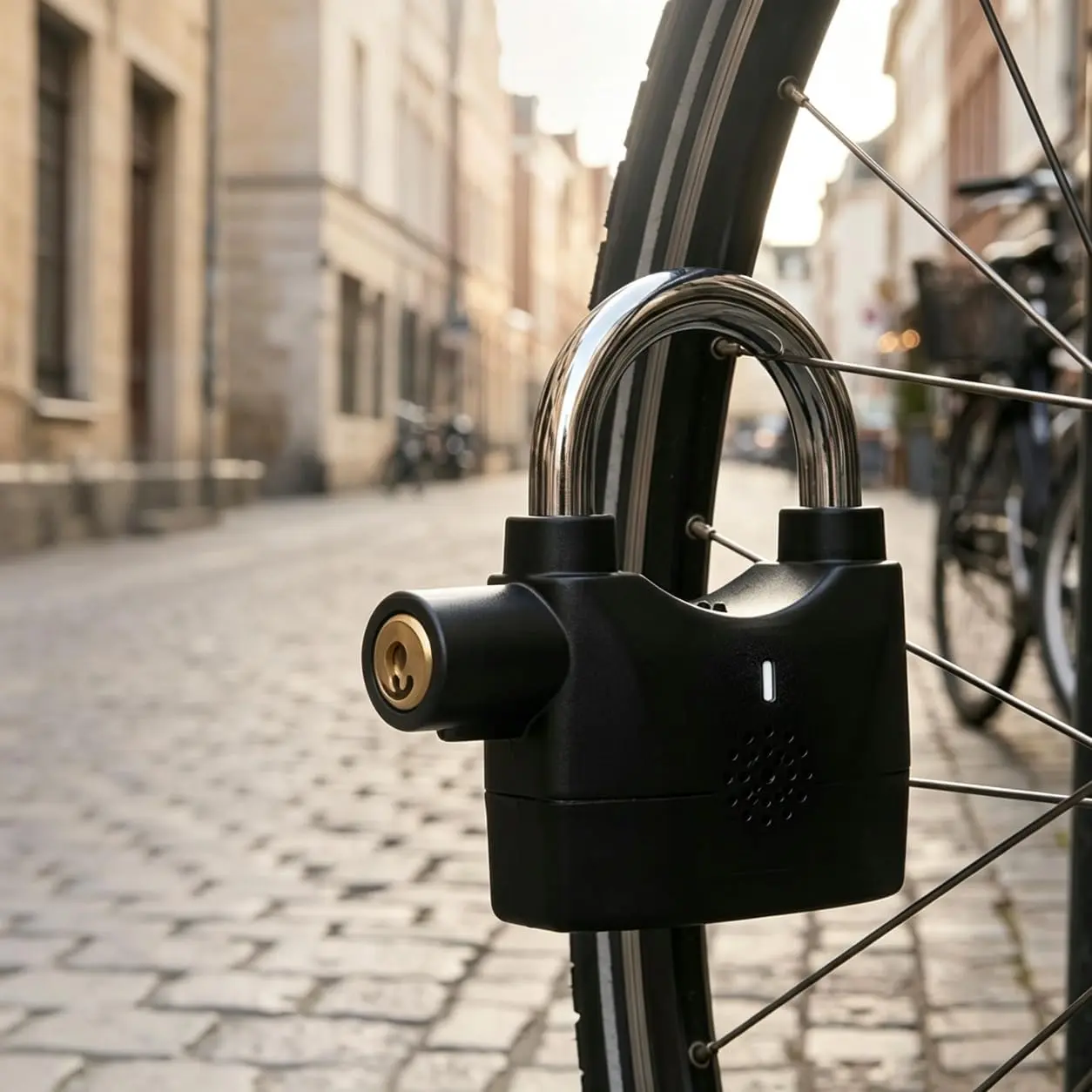 Alarm Lock 110dba Universal Security Alarm Lock System Anti-Theft for Door Motor Bicycle Padlock, Vibration-Triggered Alarm