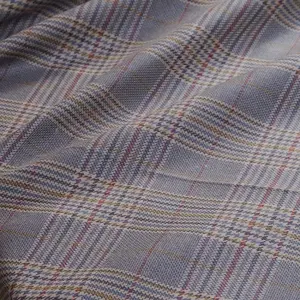 92% Wool 8% Mixed Fabric, Anti-Wrinkle Plaid Clothing Cloth, 140cm Wide Soft Natural Odor-Resistant, British Vintage Business Commute