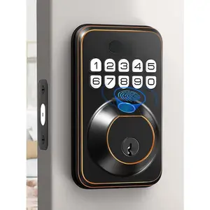 Fingerprint Door Lock,  Keyless Entry Door Lock Keypad Deadbolt with 20 Biometric Fingerprints, 20 User Codes, Auto Lock, Anti-Peeping Password, IP54 , Easy Installation  Lock