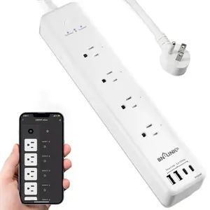 4 Outlets Smart Wifi Power Strip Compatible with Alexa Google Home Surge Protector BN-LINK