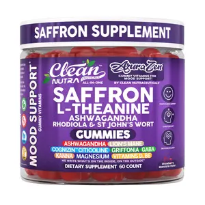 Clean Nutra Saffron, L-Theanine, Ashwagandha, Rhodiola & St John's Wort for Emotional Wellness Support Gummies - Aura Zen