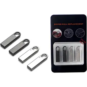 Zipper Pull Tab Replacement Metal Zipper Handle Mend Fixer for Suitcases Luggage Jacket Backpacks Coat Boots