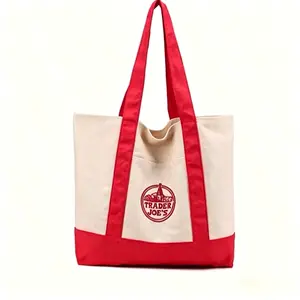 （Large）Trader Joe’s Women’s Floral Tote Bag - Stylish & Spacious BeachBag, Perfect for Summer Vacations, Shopping & Casual Outings,Lightweight & Chic Beach Purse for Women, Ideal for Travel, Market Runs & Sunny Day Adventures