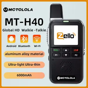 Aluminum alloy shell 4G walkie talkie Zello Android system equipped with WiFi Bluetooth, capable of long-distance communication. Ultra thin two-way walkie talkie is very suitable for hotels, restaurants, and property service wireless walkie talkies